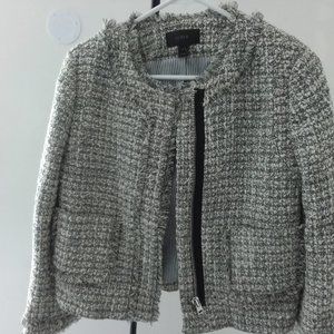 jcrew women blazer black white